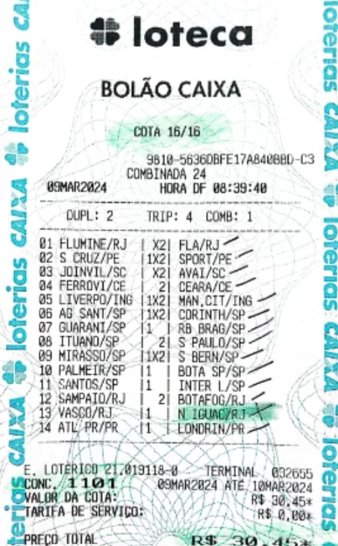 Comprovante 13 pontos — concurso 1101
